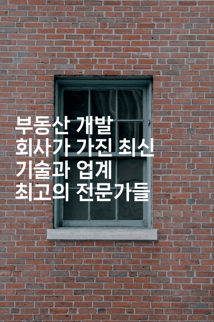 부동산 개발 회사가 가진 최신 기술과 업계 최고의 전문가들 2-집집꿍