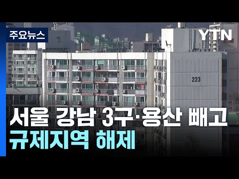 부동산 시장 '연착륙' 유도…서울 강남 3구·용산 빼고 규제지역 해제 / YTN