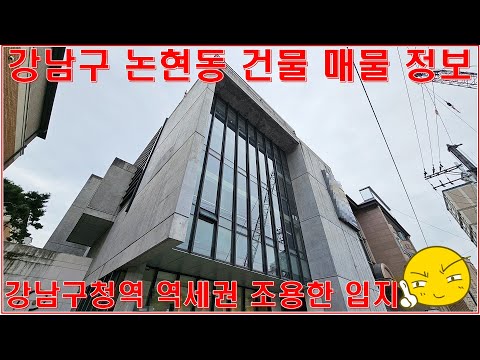 부동산 투자 가치가 높은 강남구 논현동 건물 매매 매물 랜선리뷰