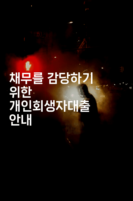 채무를 감당하기 위한 개인회생자대출 안내-집집꿍